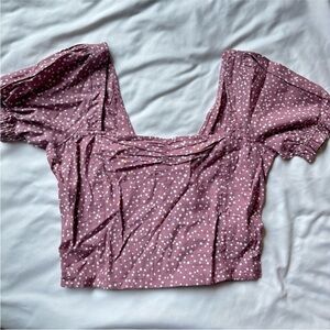 Women's Mauve Polka Dot Top